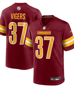 Car'lin Vigers Washington Commanders Nike Team Game Jersey -  Burgundy