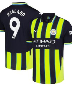 Alternative view of Erling Haaland Manchester City Puma 2024/25 Away Replica Player Jersey - Navy