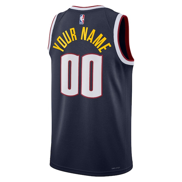 Denver Nuggets Nike Unisex Swingman Custom Jersey Navy - Icon Edition - Image 5