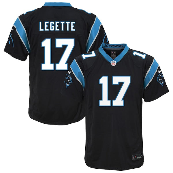 Xavier Legette Carolina Panthers Nike Youth Team Game Jersey - Black/Blue - Image 2