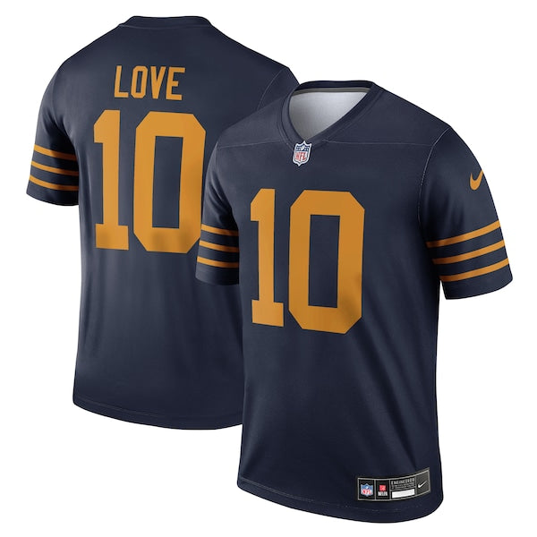 Jordan Love Green Bay Packers Nike The 1923 Classic Legend Player Dri-FIT Top - Navy/Green - Image 2