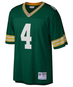 Alternative view of Brett Favre Green Bay Packers M & N Legacy Replica Jersey - Green