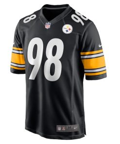 Alternative view of DeMarvin Leal Pittsburgh Steelers Nike Game Player Jersey - Black