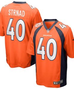 Justin Strnad Denver Broncos Nike Game Jersey - Orange