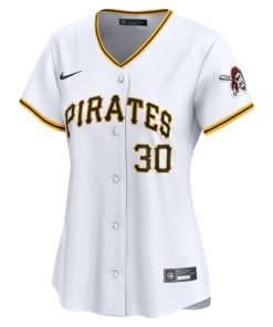 Alternative view of Paul Skenes Pittsburgh Pirates Nike Women's Home Limited Player Jersey - White