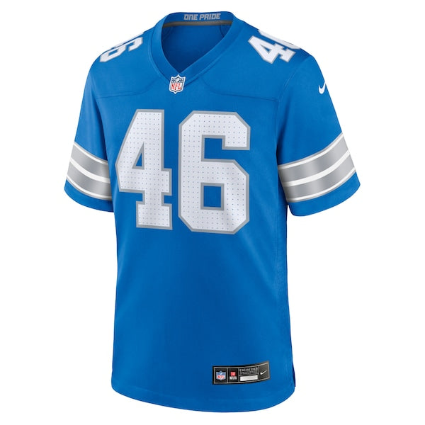 Jack Campbell Detroit Lions Nike Game Jersey - Blue - Image 2