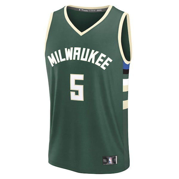 Gary Trent Jr. Milwaukee Bucks Fast Break Replica Player Jersey - Icon Edition - Hunter Green - Image 2