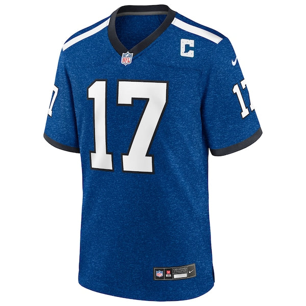 Daniel Jones Indianapolis Colts Nike Alternate 2 Indiana Nights Game Jersey - Heather Royal/Royal - Image 3