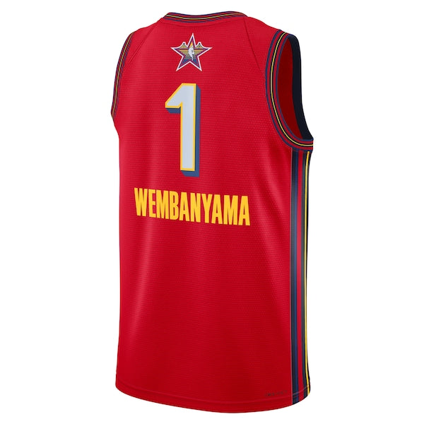 Victor Wembanyama Jordan Brand Unisex 2025 NBA All-Star Game Swingman Player Jersey - Red - Image 3