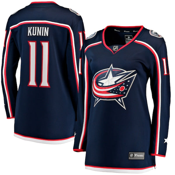 Luke Kunin Columbus Blue Jackets Women's Home Breakaway Player Jersey - Navy