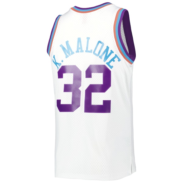 Karl Malone Utah Jazz 1991/92 Hardwood Classics Reload 3.0 Swingman Jersey - White - Image 3