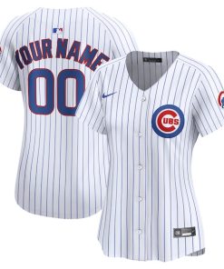 Chicago Cubs Nike Women's Home Limited Custom Jersey - White