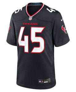 Alternative view of Jakob Johnson Houston Texans Nike Team Game Jersey -  Navy