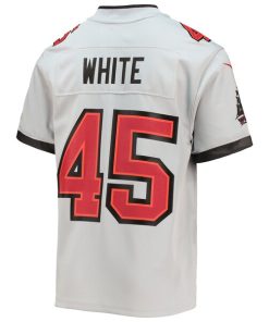 Alternative view of Devin White Tampa Bay Buccaneers Nike Youth Inverted Team Game Jersey - Gray