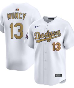 Max Muncy Los Angeles Dodgers Nike 2025 Gold World Series Champions Limited Jersey - White