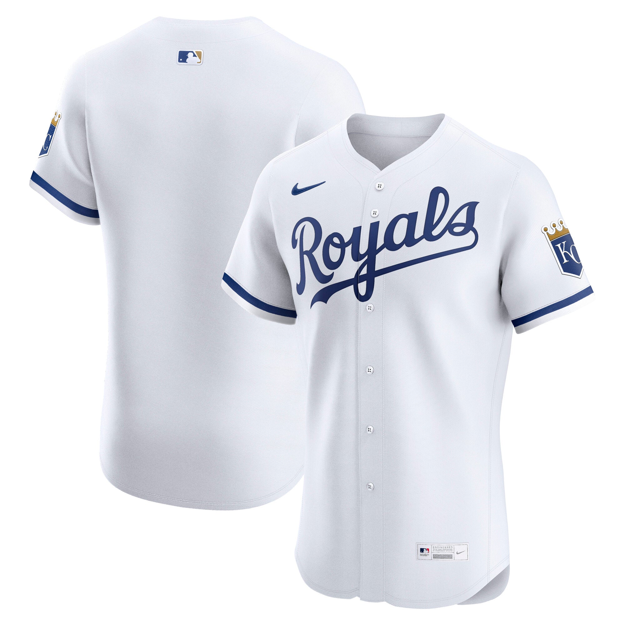 Kansas City Royals Nike Alternate 2 Elite Jersey - Royal/White/Light Blue - Image 5