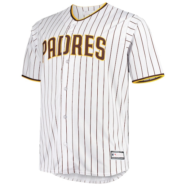 San Diego Padres Big & Tall Home Replica Team Jersey - White/Brown - Image 2