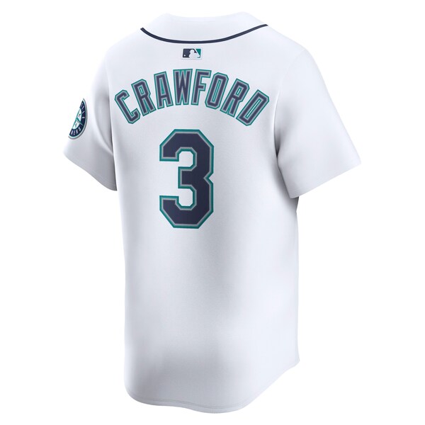 J.P. Crawford Seattle Mariners Nike Home Limited Player Jersey - White - Image 3