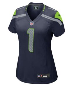 Alternative view of Number 1 Bride Seattle Seahawks Nike Women's Game Jersey -  College Navy