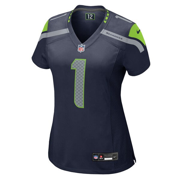 Number 1 Bride Seattle Seahawks Nike Women's Game Jersey - College Navy - Image 2