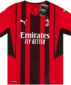 Alternative view of Ibrahimovi? AC Milan 2021-22 Home Player Jersey- Red/Black