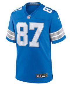 Alternative view of Sam LaPorta Detroit Lions Nike Game Jersey - Blue