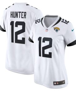 Alternative view of Travis Hunter Jacksonville Jaguars Nike Women's Game Jersey -  White/Teal/Black