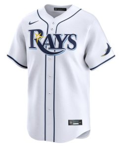 Alternative view of Brandon Lowe Tampa Bay Rays Nike Home Limited Player Jersey - White