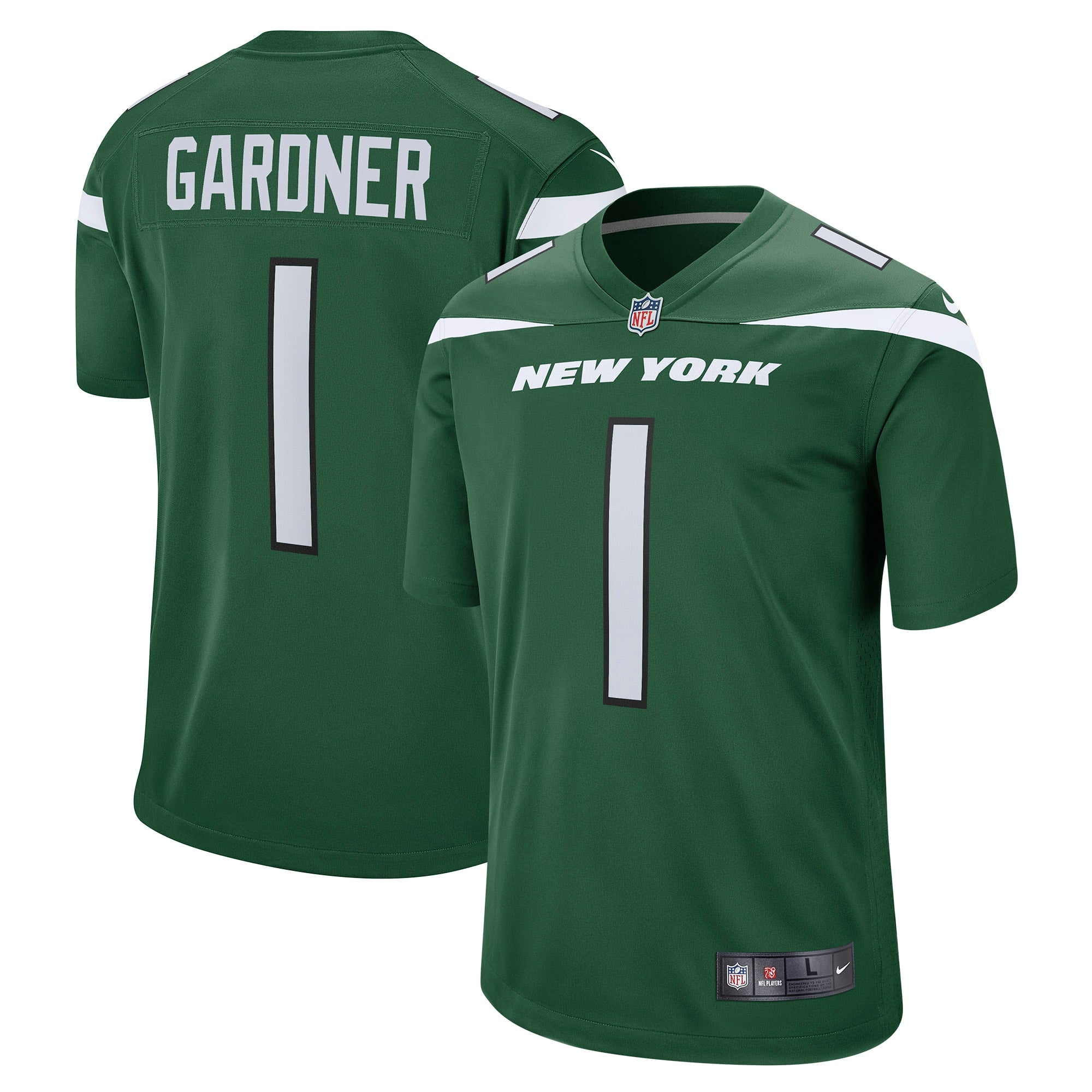 Ahmad Sauce Gardner New York Jets Nike Player Game Jersey - White/Green - Image 6