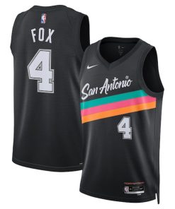 De'Aaron Fox San Antonio Spurs Nike Unisex 2025/26 Swingman Jersey - Black - City Edition