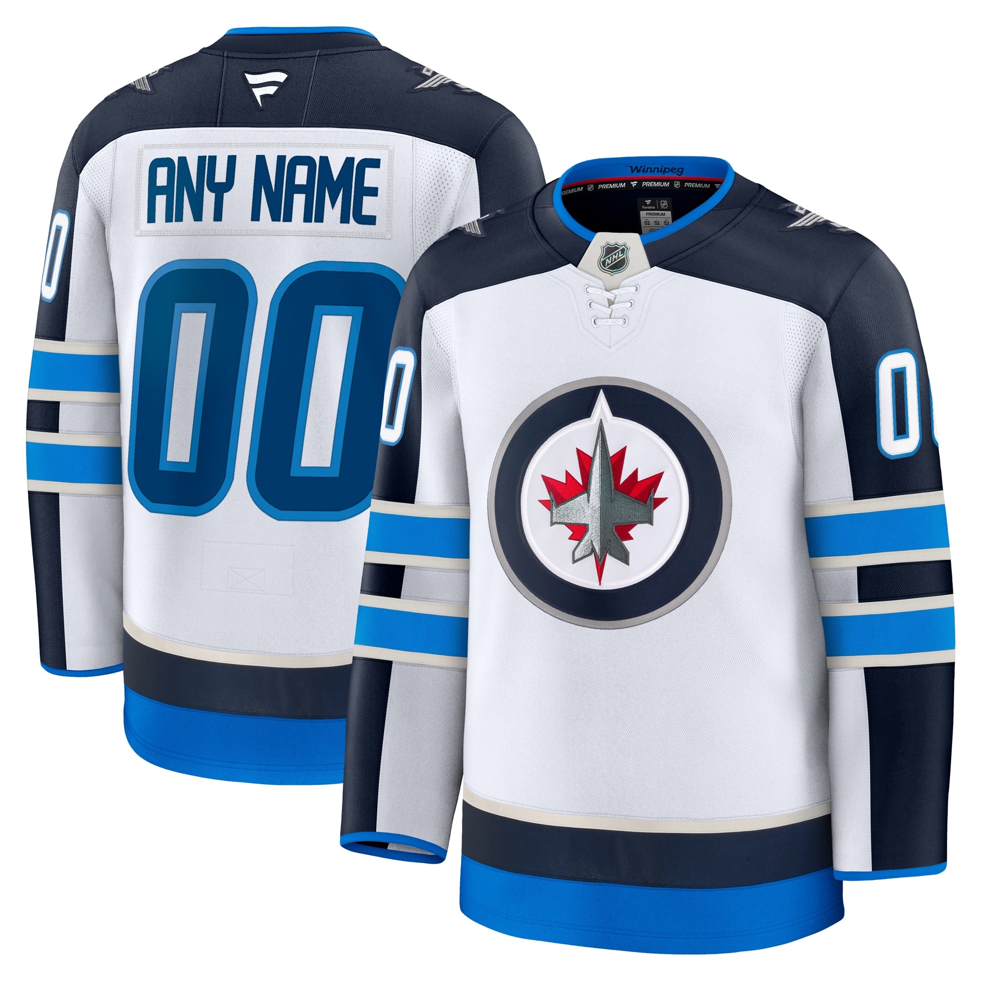 Winnipeg Jets Home Premium Custom Jersey - Navy/White - Image 10