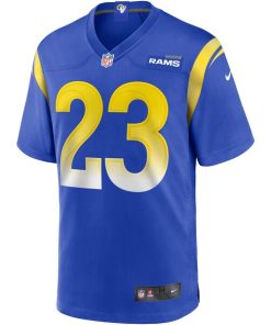 Alternative view of Cam Akers Los Angeles Rams Nike Game Player Jersey - Royal