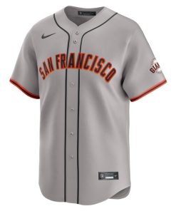 Alternative view of San Francisco Giants Nike Away Limited Custom Jersey - Gray