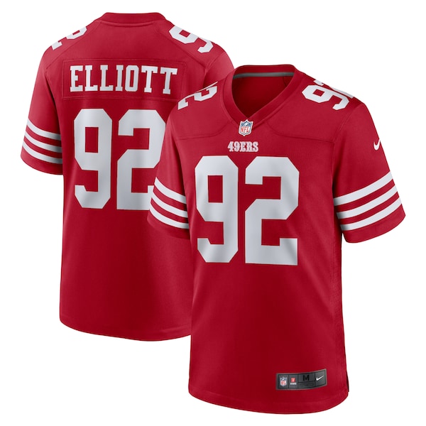 Jordan Elliott San Francisco 49ers Nike Team Game Jersey - Scarlet