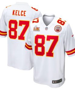 Travis Kelce Kansas City Chiefs Nike Super Bowl LIX Game Jersey - White/Red