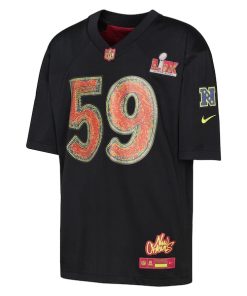 Alternative view of Nike Youth Super Bowl LIX Game Jersey - Black