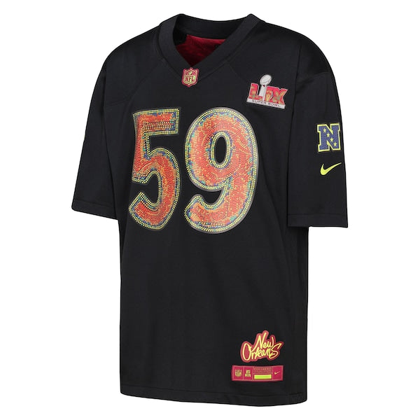 Nike Youth Super Bowl LIX Game Jersey - Black - Image 2