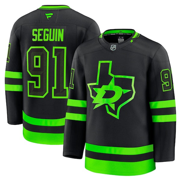 Tyler Seguin Dallas Stars Alternate Premium Jersey - Black/Kelly Green