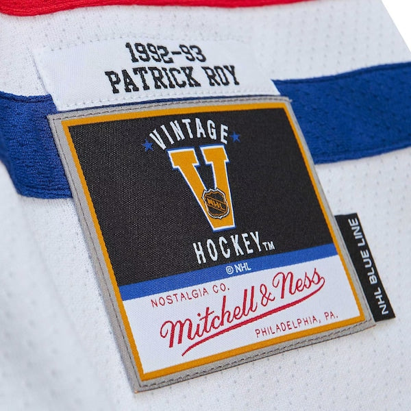 Patrick Roy Montreal Canadiens 1992/93 Blue Line Player Jersey - White - Image 5