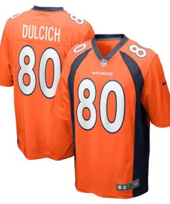 Greg Dulcich Denver Broncos Nike Game Player Jersey - Orange