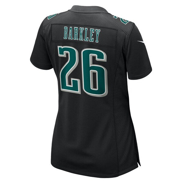 Saquon Barkley Philadelphia Eagles Nike Women's Super Bowl LIX Fashion Game Player Jersey - Carbon Black - Image 3