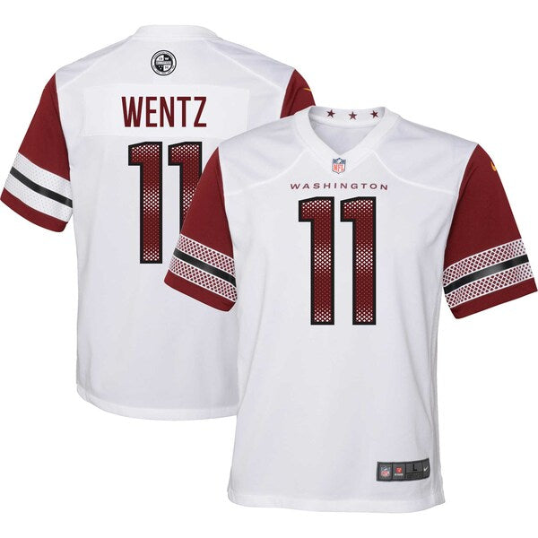 Carson Wentz Washington Commanders Nike Youth Game Jersey - White/Black/Burgundy - Image 2