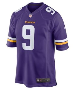 Alternative view of J.J. McCarthy Minnesota Vikings Nike 2024 NFL Draft First Round Pick Player Game Jersey - Purple