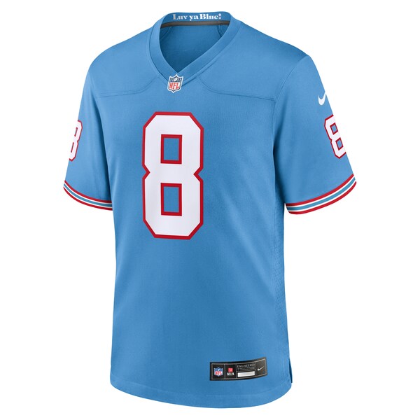 Will Levis Tennessee Titans Nike Oilers Throwback Player Game Jersey - Light Blue - Image 2