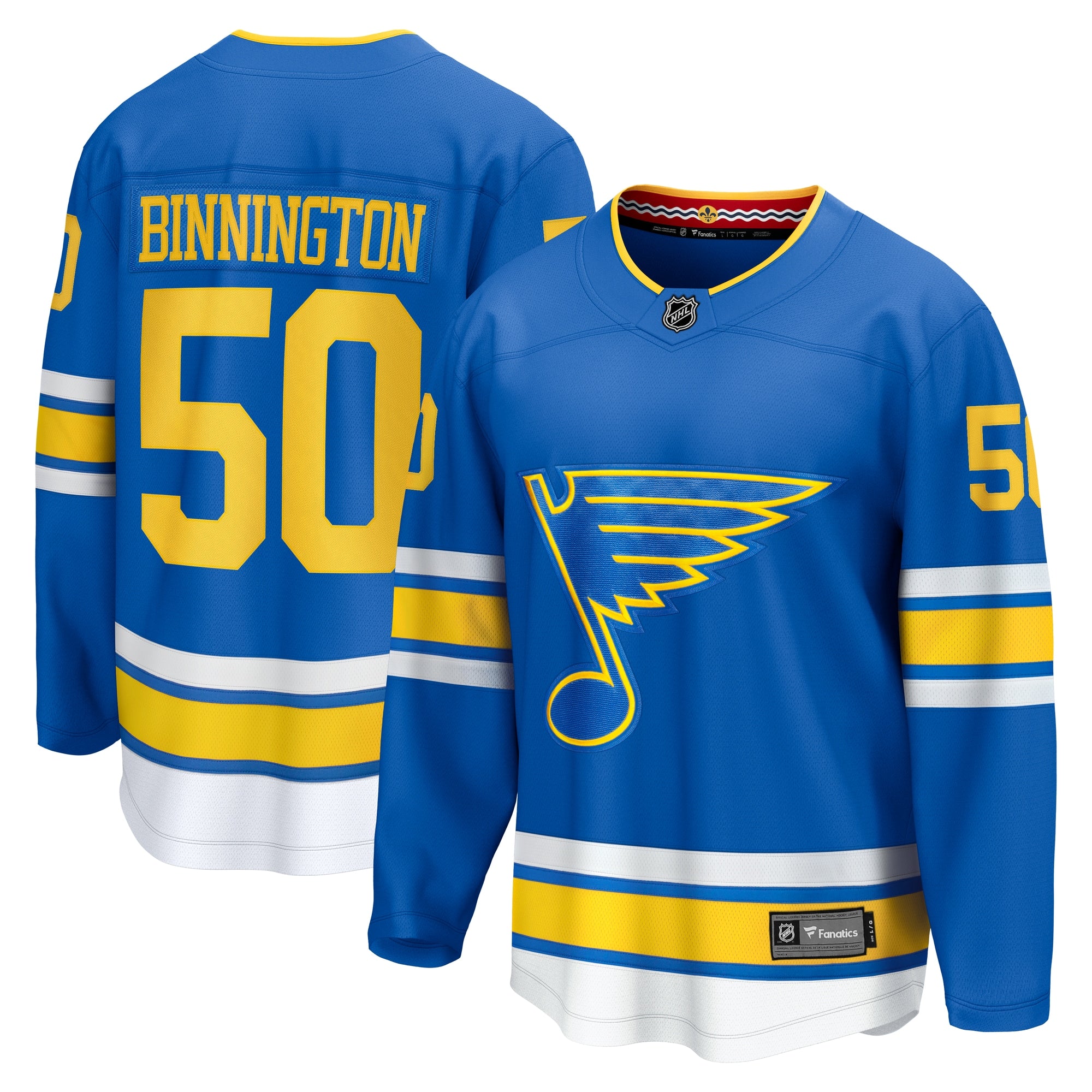 Jordan Binnington St. Louis Blues Breakaway Jersey - Royal/White/Blue - Image 8