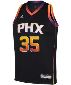 Alternative view of Kevin Durant Phoenix Suns Jordan Brand Youth 2022/23 Swingman Jersey - Statement Edition - Black