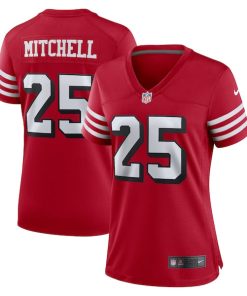 Elijah Mitchell San Francisco 49ers Nike Women's Alternate Team Game Jersey - Scarlet