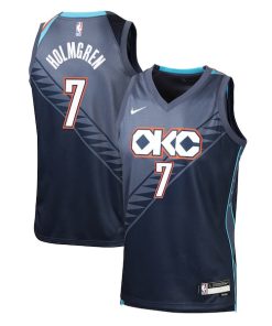 Chet Holmgren Oklahoma City Thunder Nike Youth 2025/26 City Edition Swingman Jersey - Navy