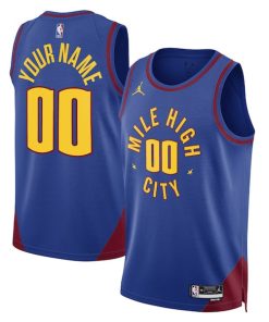 Denver Nuggets Jordan Brand Unisex 2022/23 Swingman Custom Jersey - Statement Edition - Blue