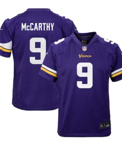 J.J. McCarthy Minnesota Vikings Nike Youth Team Player Game Jersey - Purple/White